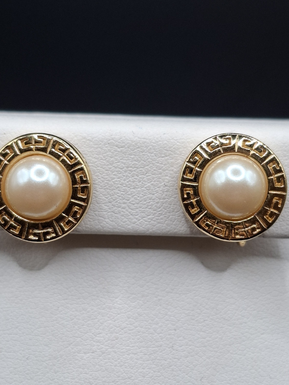 GIVENCHY MADE IN NEW YORK GOLDTONE CLIP EARRINGS